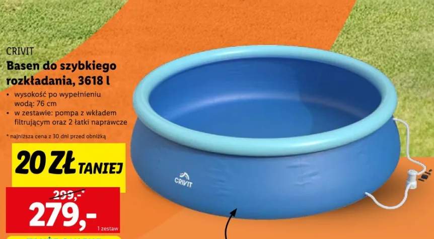 basen rozporowy z kołnierzem