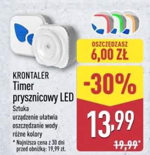 słuchawka prysznicowa LED