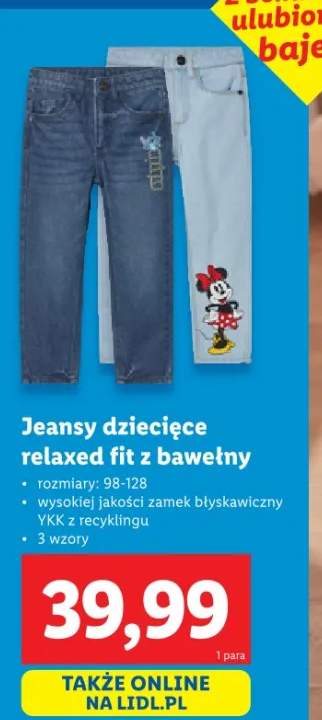 jeansy dziecięce