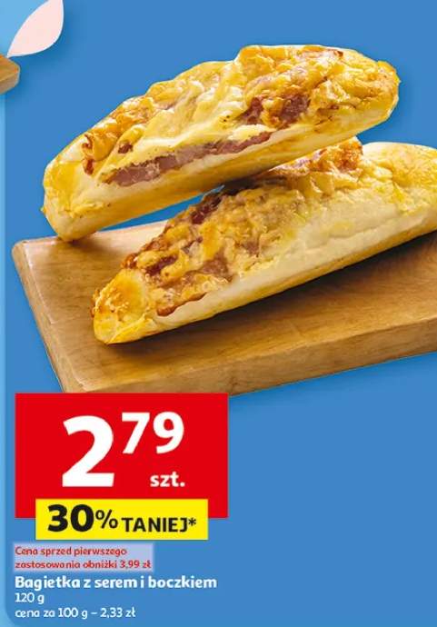 bagietka z serem i szynką