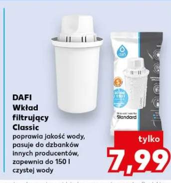 Wkład filtrujący Classic poprawia jakość wody, pasuje do dzbanków innych producentów, zapewnia do 150 l czystej wody