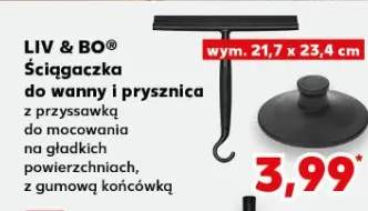 Ściągaczka do wanny i prysznica z przyssawką do mocowania na gładkich powierzchniach, z gumową końcówką