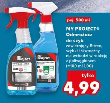 Odmrażacz do szyb zawierający Bitrex, szybki i skuteczny, nie wchodzi w reakcję z poliwęglanem