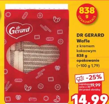 Wafle z kremem kakaowym