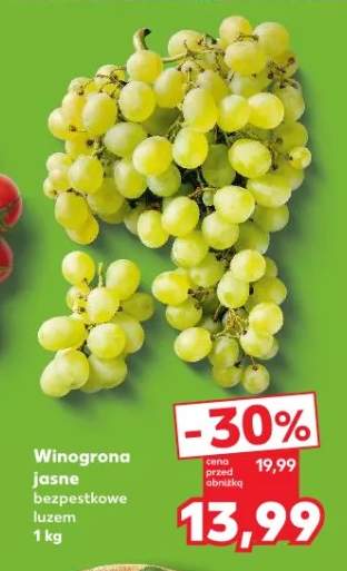 Winogrona jasne bezpestkowe luzem