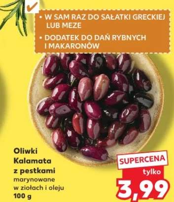 Oliwki kalamata z pestkami marynowane w ziołach i oleju