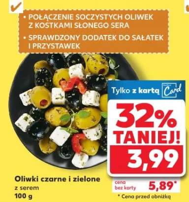 Oliwki czarne i zielone z serem