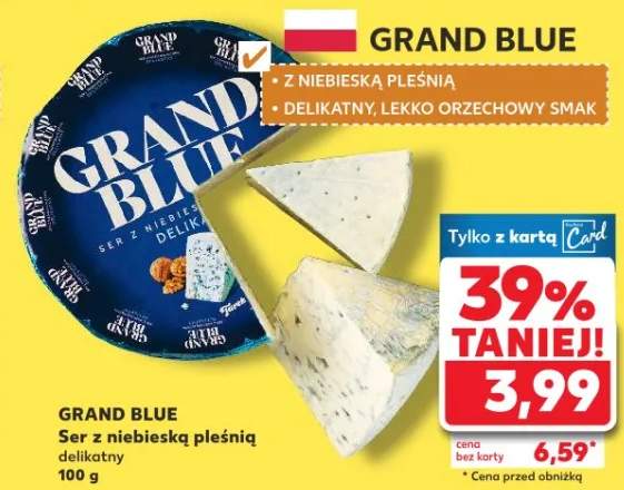 Ser z niebieską pleśnią delikatny