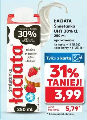 Śmietanka UHT 30% tł.