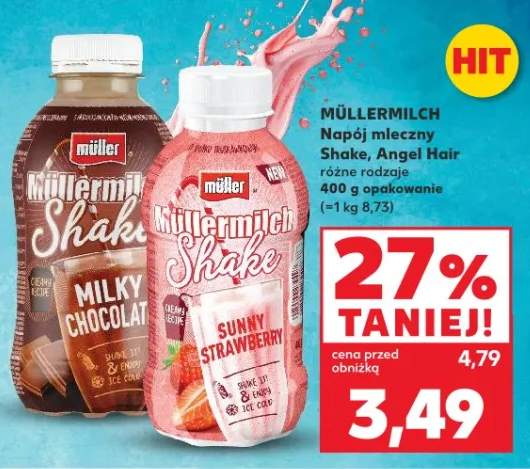 Napój mleczny Shake Angel Hair różne rodzaje