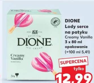 Lody serce na patyku Creamy Vanilla