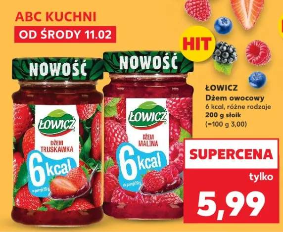Dżem owocowy 6 kcal różne rodzaje