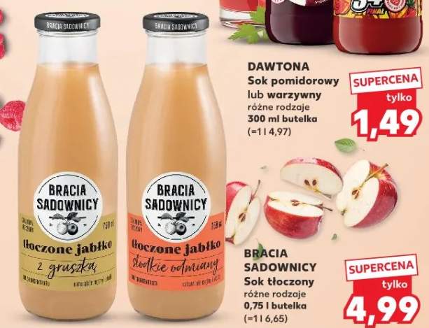 Sok tłoczony różne rodzaje