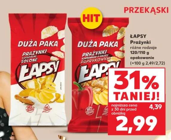 Chipsy prażynki paprykowe