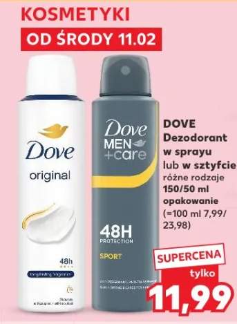 Dezodorant Dove w spreyu lub w sztyfcie różne rodzaje