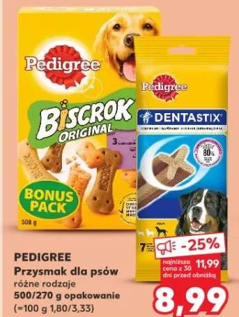 Przysmak dla psów różne rodzaje 500/270g opakowanie