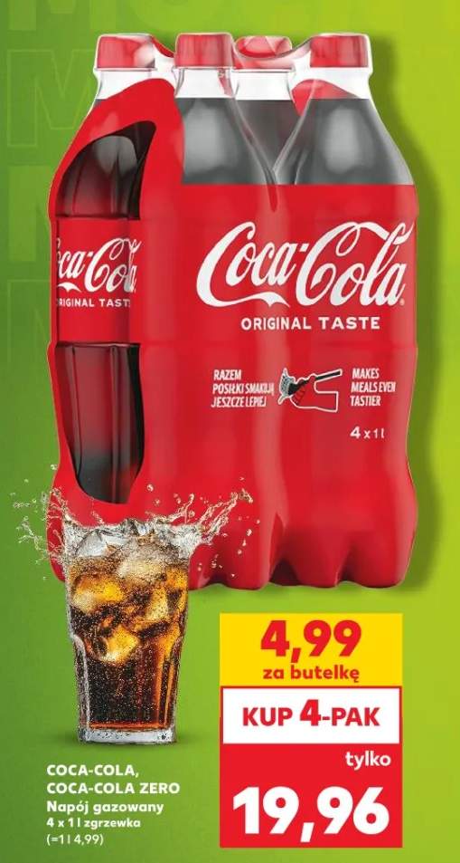 Napój gazowany Coca-Cola Zero Original Taste