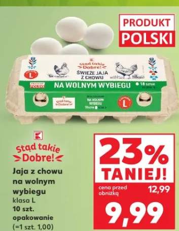 Jaja z chowu na wolnym wybiegu klasa L