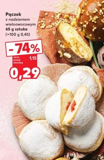 Pączek z nadzieniem wieloowocowym