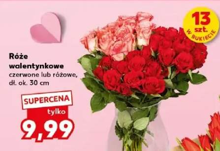 Róże walentynkowe czerwone lub różowe