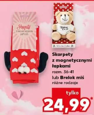Skarpety z magnetycznymi łapkami rozm. 36-41 lub Brełok miś różne rodzaje