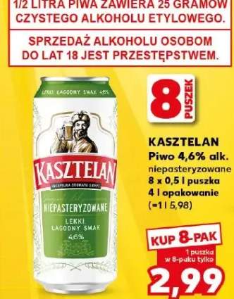 Piwo niepasteryzowane 4.6% alk.