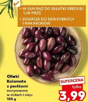 Oliwki Kalamata z pestkami marynowane w ziołach i oleju