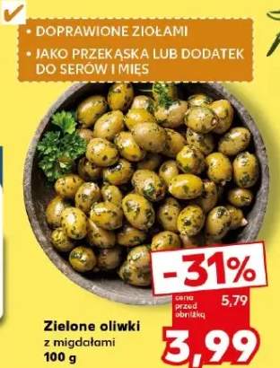 Zielone oliwki z migdałami