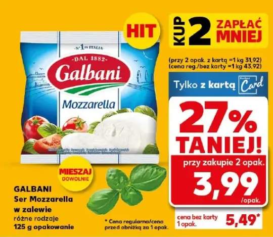 Ser Mozzarella w zalewie różne rodzaje