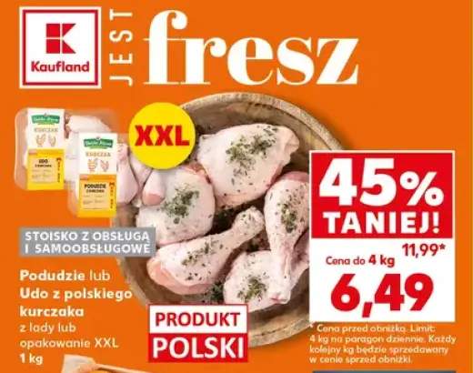 Podudzie lub udo z podskopu kurczaka z łady lub opakowanie XXL