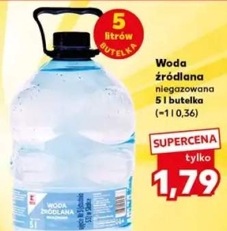 Woda źródlana niegazowana