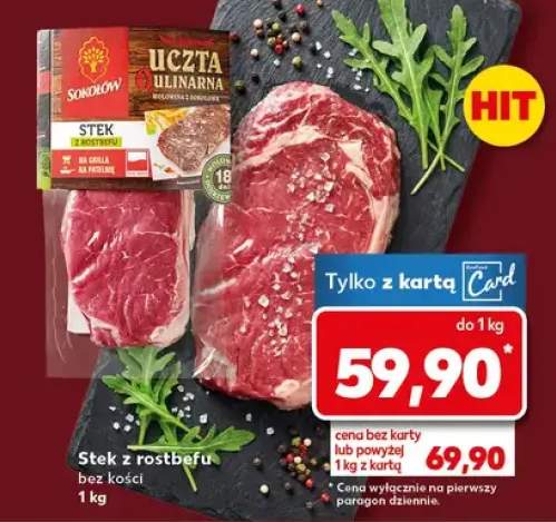 Stek z rostbefu bez kości