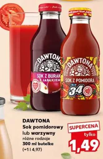 Sok pomidorowy lub warzywny różne rodzaje