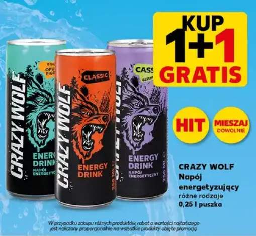 Napój energetyzujący różne rodzaje