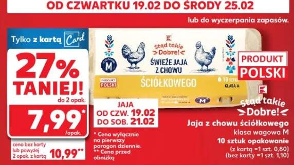 Jaja z chowu ściółkowego klasa wagowa M