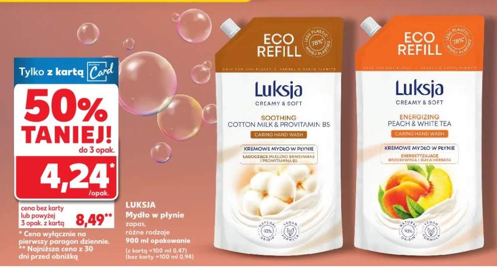 Mydło w płynie zapas, różne rodzaje