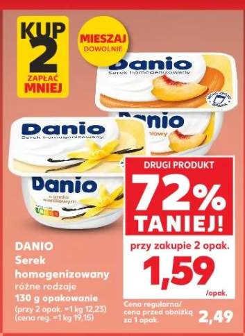 Serek homogenizowany różne rodzaje