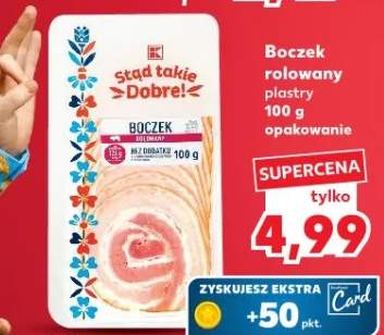 Boczek rolowany plastry