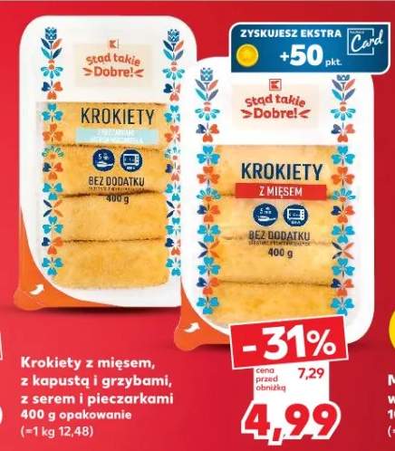 Krokiety z mięsem, z kapustą i grzybami, z serem i pieczarkami