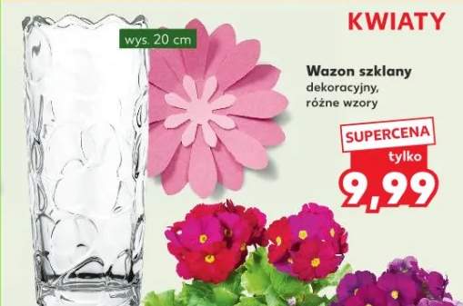 Wazon szklany dekoracyjny, różne wzory