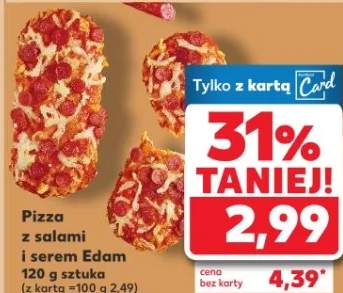 Pizza z salami i serem Edam