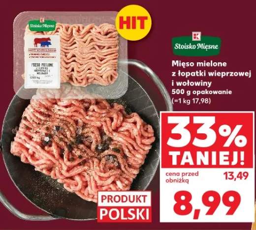 Mięso mielone z łopatki wieprzowej i wołowiny