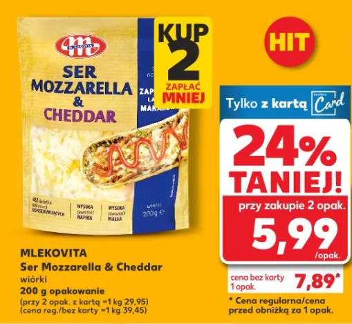 Ser Mozzarella & Cheddar wiórki