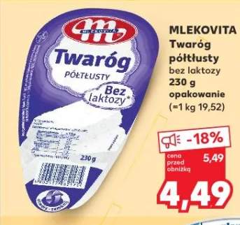 Twaróg półtłusty bez laktozy