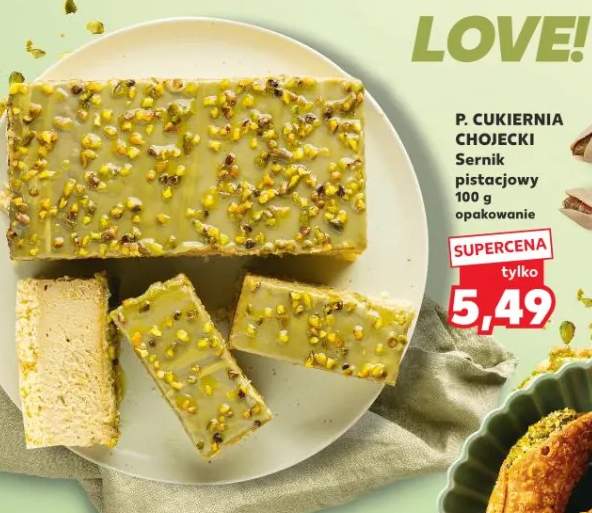 Sernik pistacjowy opakowanie