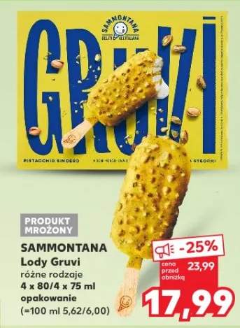 Lody Gruvi różne rodzaje opakowanie