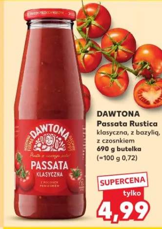 Passata Rustica klasyczna z bazylią, z czosnkiem