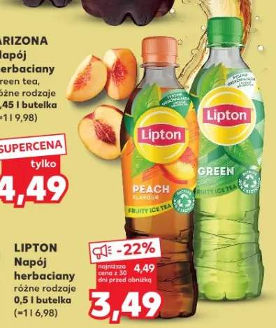 Napój herbaciany różne rodzaje 0,5l butelka (=1l 6,98)