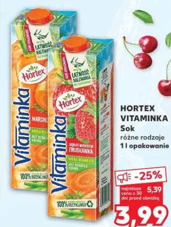 Vitaminka Sok różne rodzaje 1l opakowanie