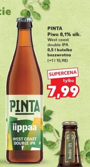 Piwo West Coast Double IPA Pinta lippaa